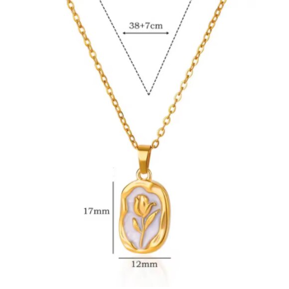 🍏50% OFF/3+...Pretty Golden Rose Stem Necklace - Picture 11 of 12